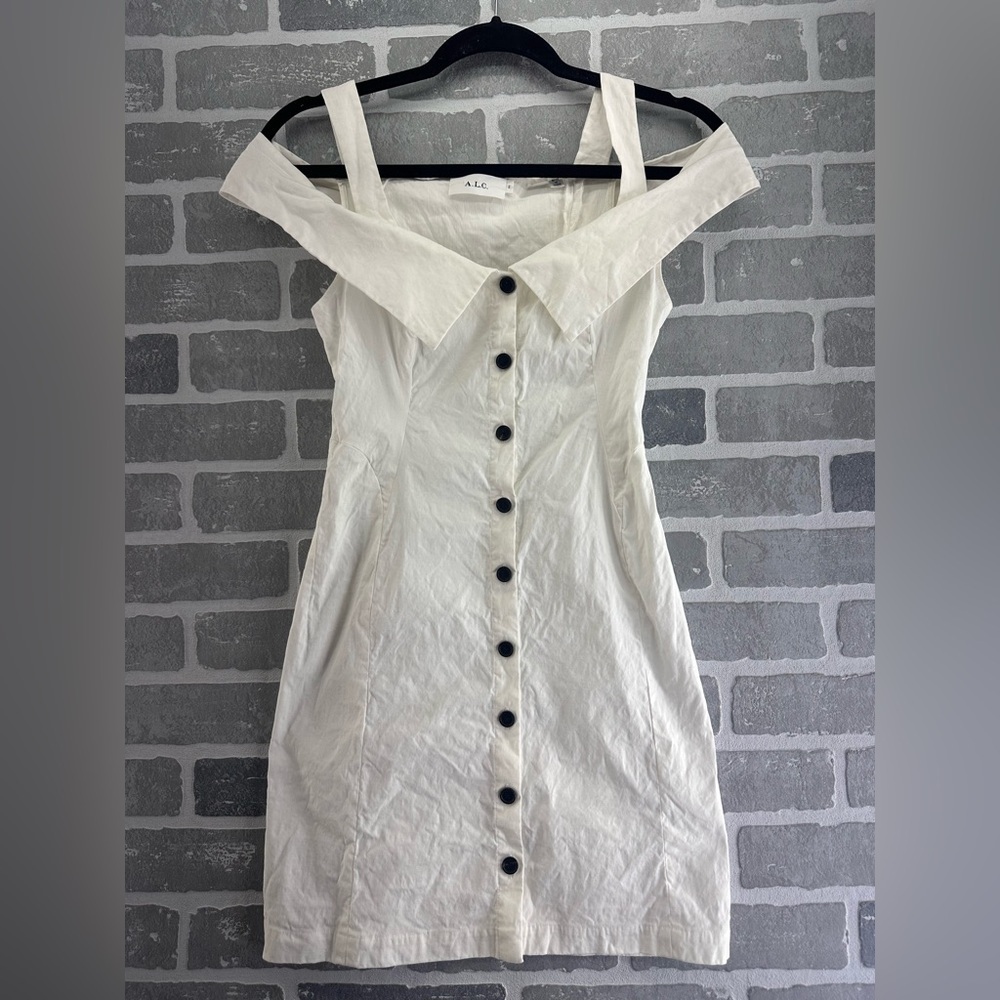 A.L.C. GRAHAM COLD SHOULDER MINI DRESS size 2
